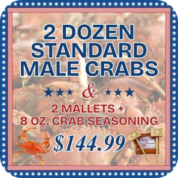 Maryland Standard Male Blue Crabs (2 Dozen Special)